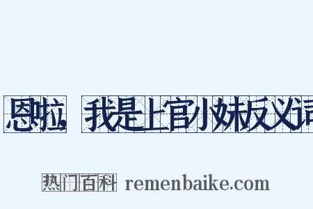 恩啦，我是上官小妹反义词是什么意思的图片